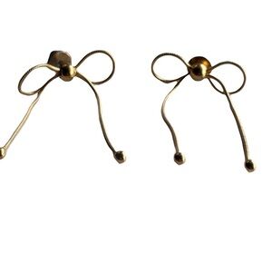 Elegant Gold Bow Earrings